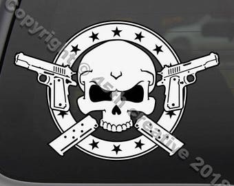 I Don/'t Dial 911...Dial 1911 Truck Car Window Wall Decal Gun Warning Security