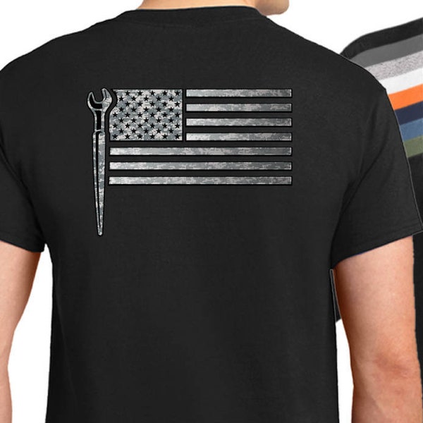 USA Ironworker Flag T-Shirt, American ironworkers shirt, US flag shirt, ironworking shirt, iron worker.