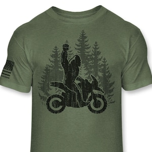 Bigfoot Adventure Bike T-Shirt - Funny Sasquatch Adventure Motorcycle shirt - Bigfoot Enduro shirt - Motorcycling Athletic Tee Shirt - A191