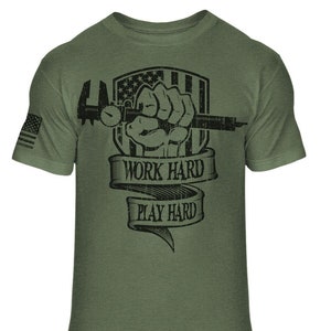 Millwright Work Hard Play Hard Athletic T-Shirt - A40