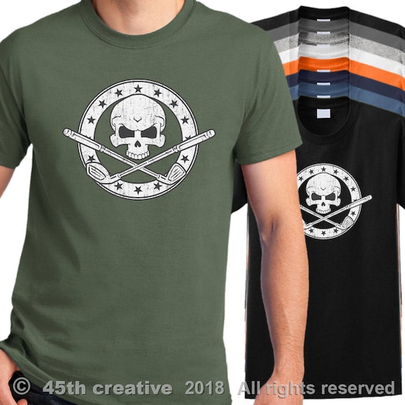 Skull and crossbones golf deals shirt