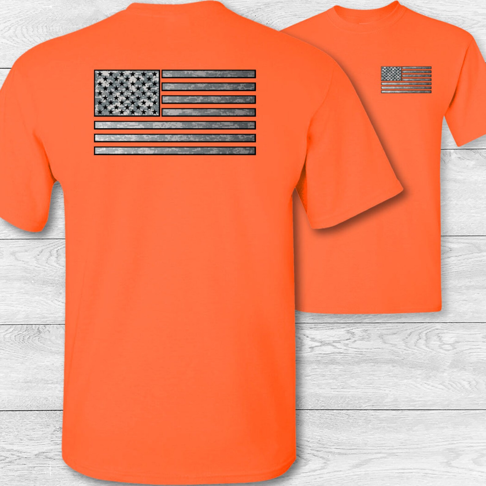 Camouflage USA Flag TShirt American Flag shirt US Flag Tee Etsy