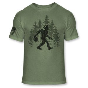 Bigfoot Bowling T-Shirt - Funny Sasquatch Bowlers shirt - Bigfoot Bowling Ball shirt - Bowling Alley Athletic Soft Blend Tee - A270