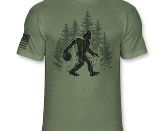 Bigfoot Bowling T-Shirt - Funny Sasquatch Bowlers shirt - Bigfoot Bowling Ball shirt - Bowling Alley Athletic Soft Blend Tee - A270