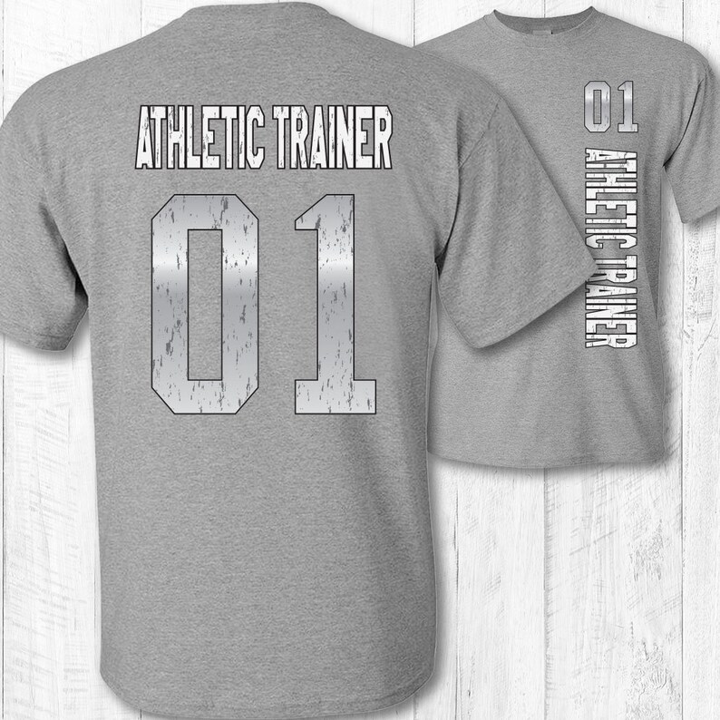Number One Athletic Trainer Jersey Style Tshirt. Sports Etsy