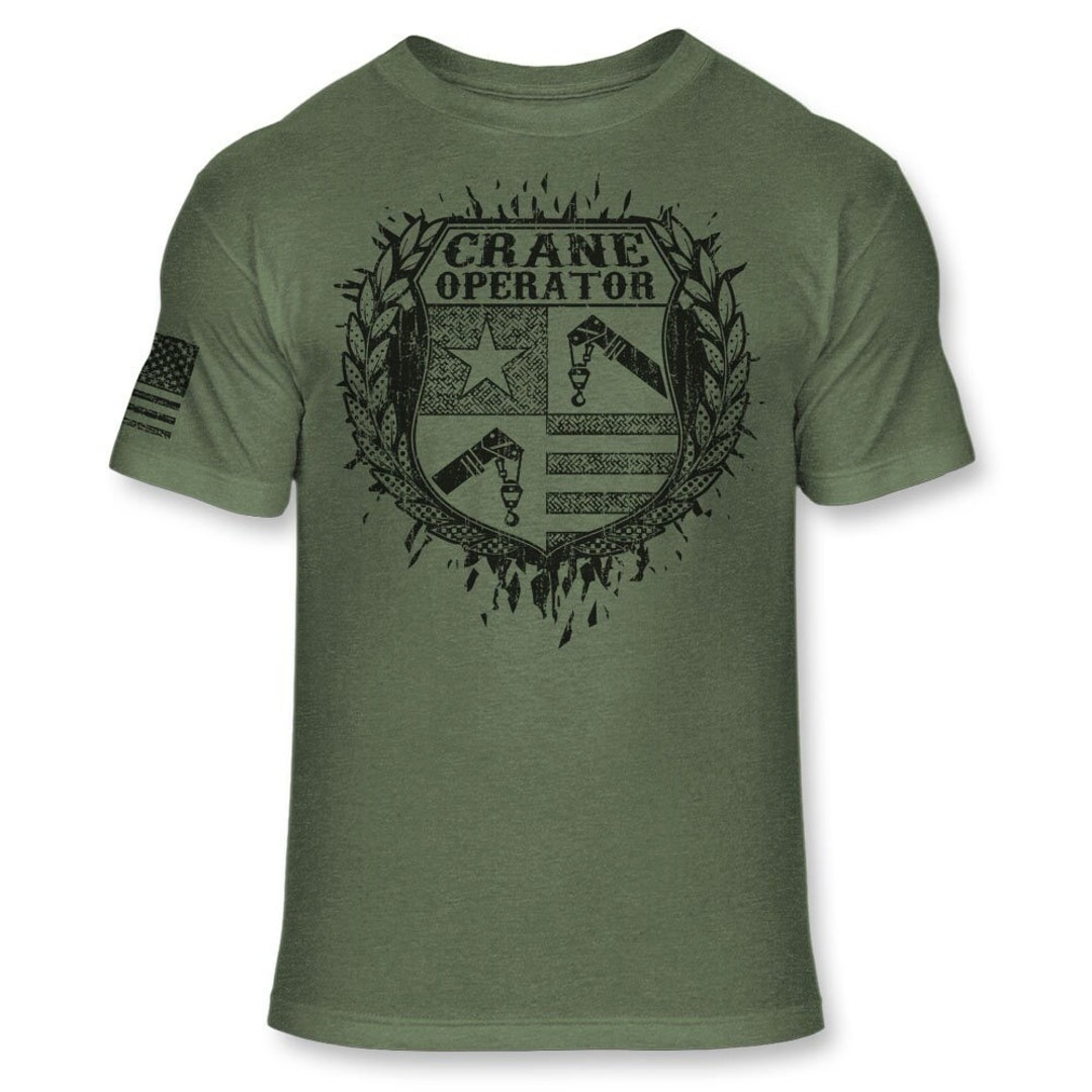 Crane Operator Crest T-shirt - Crane Operator Coat of Arms Shield Shirt ...