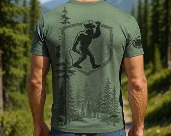 Bigfoot Welder T Shirt for Men - Funny Sasquatch Welding Graphic Tee, Ultra Soft, No-Feel Print - Medium Weight T-Shirt - F202