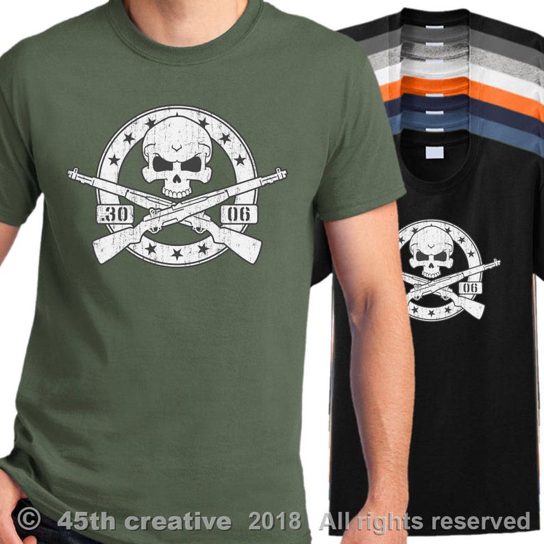M1 Garand Rifle Tshirt M1 Garand Skull T Shirt Crossbones Etsy