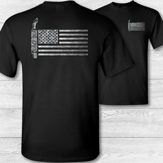 Trucker American Flag T-shirt US flag Trucking tee shirt | Etsy