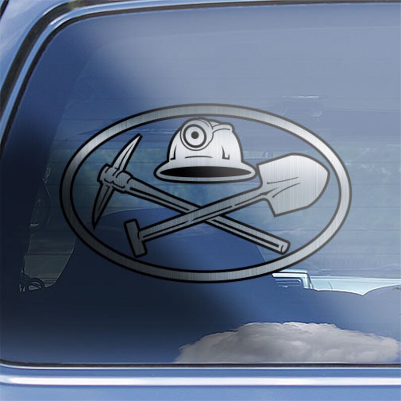 Miner Oval Decal Sticker coal miner window decal ore miner Etsy