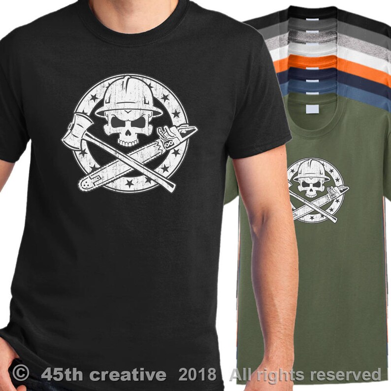 Logger Crossbones Tshirt loggers skull shirt logger shirt Etsy