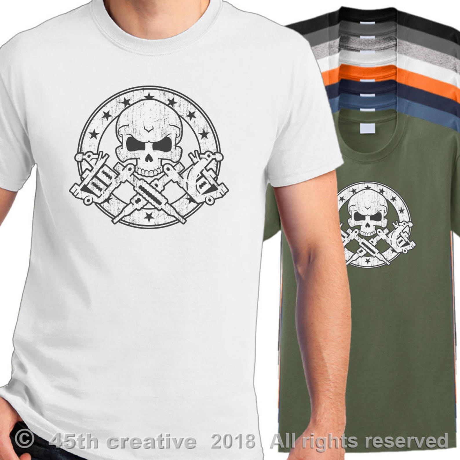 Tattoo Artist Tshirt Tattoo Skull T Shirt Body Art Shirt Etsy