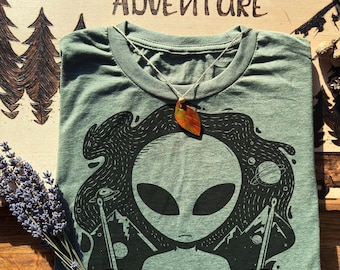Funny Alien Drummer UFO Soft Blend T-Shirt - C027
