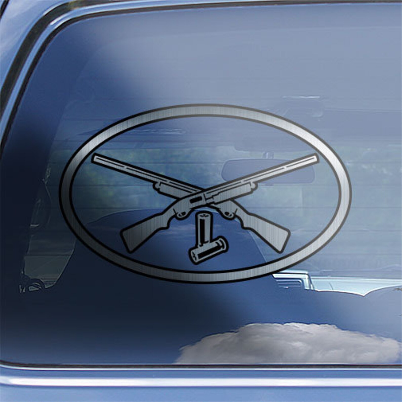 Hunting Shotgun Oval Decal Sticker Bird Hunting Shotgun Etsy