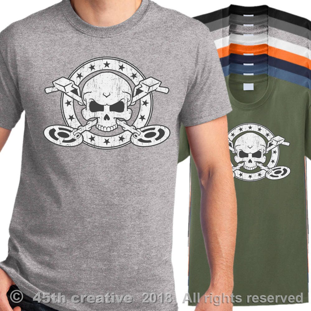 treasure hunter t-shirt beach coin finder t shirt Metal Detector Skull T Shirt