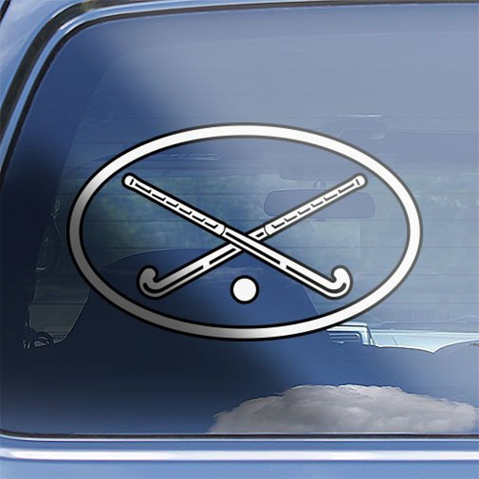 Field Hockey Oval Decal Sticker Field Hockey Window Decal Etsy