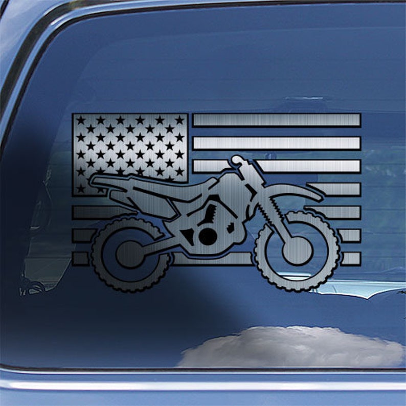 USA Dirt Bike Decal Sticker Dirt Bike Window Decal American Etsy