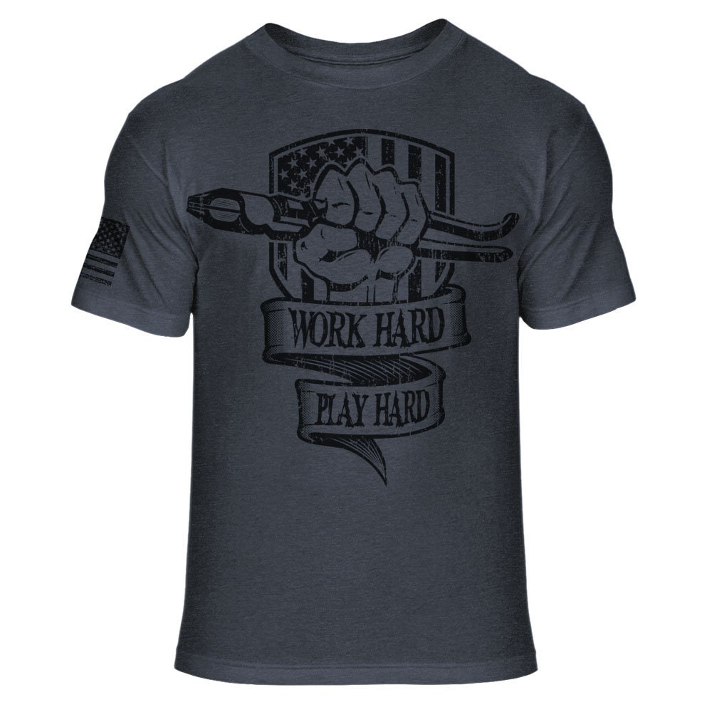 Rodbuster Work Hard Play Hard Athletic T-shirt A36 - Etsy