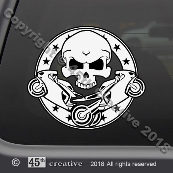 Plumber crossbones decal plumbers plumbing pipe tradesman skull badge sticker