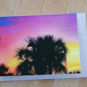 Florida Sunset, RV Park, Sky, lila, leere Grußkarte