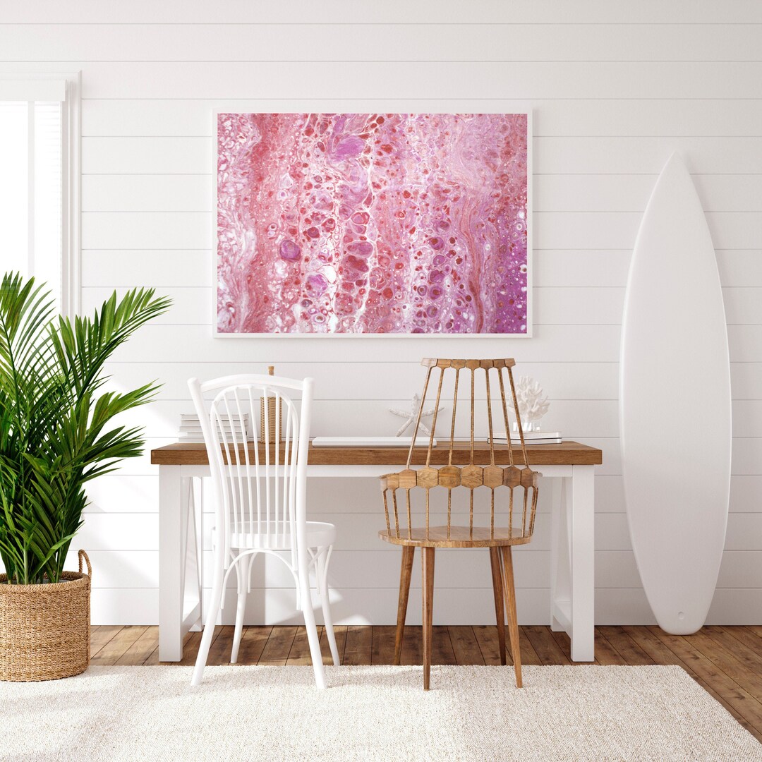 Printable Pink Wall Art, Abstract Rose Printable, Modern Print, Pastel