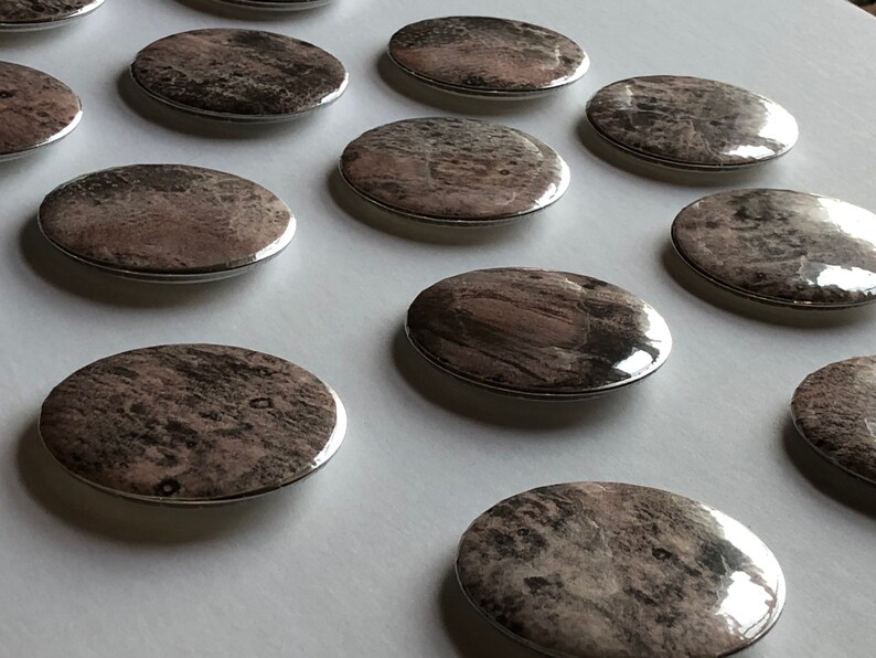 Hand painted Mars buttons