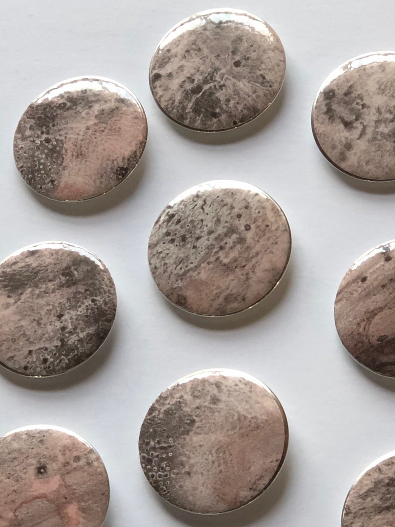 Hand painted Mars buttons