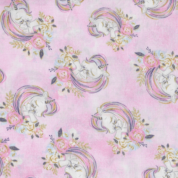 Pink Unicorn Cotton Fabric