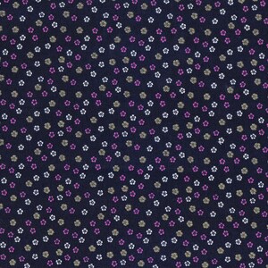 Navy Floral Cotton Fabric - Riley Blake Ahoy Mermaids SC10346