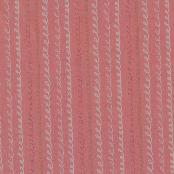 Coral Lines Cotton Fabric - Riley Blake Designs Sleep Tight SC10263