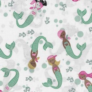 Mermaid Cotton Fabric - Ahoy Mermaids Riley Blake