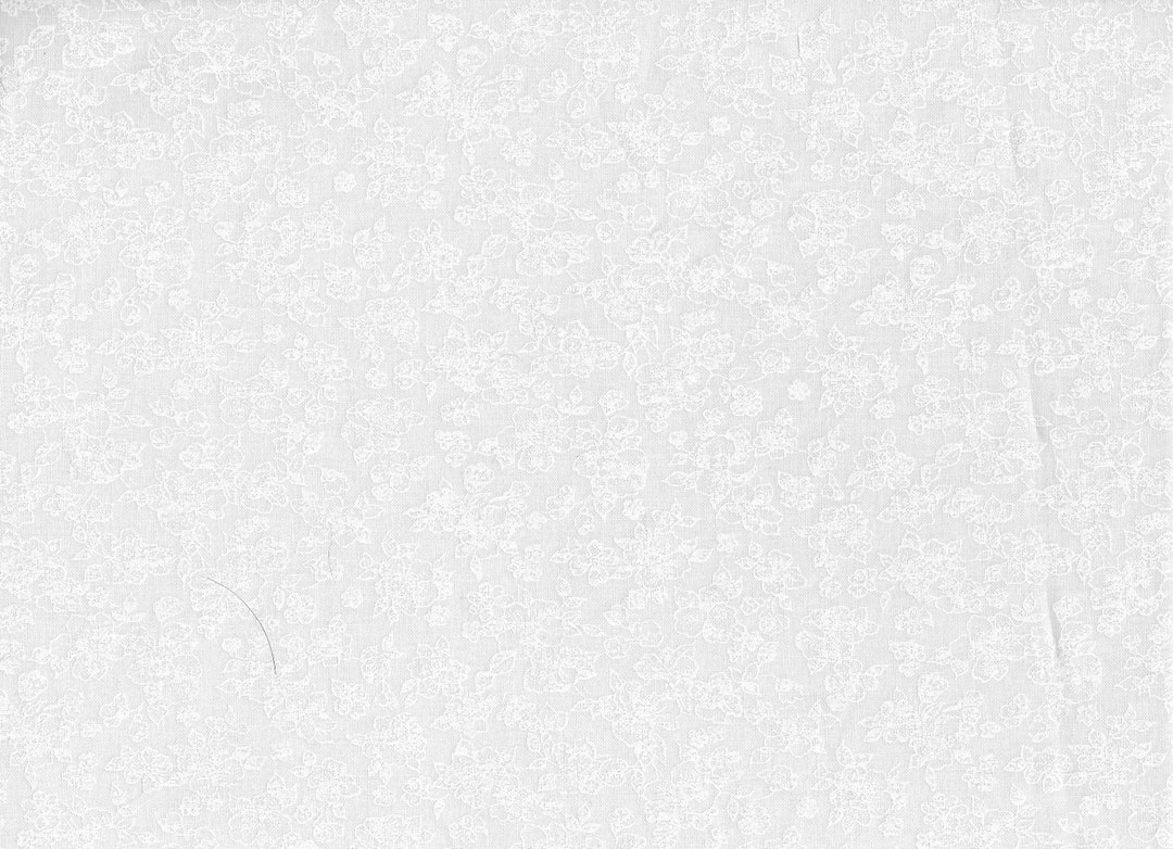 Cream Floral Monotone Cotton Fabric Etsy UK