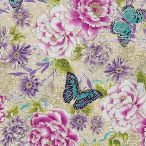 Butterfly Floral Cotton Fabric