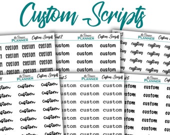 Custom Script/Text - Planner Stickers