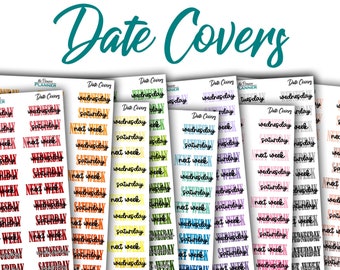 Date Covers - 2 - Planner Stickers