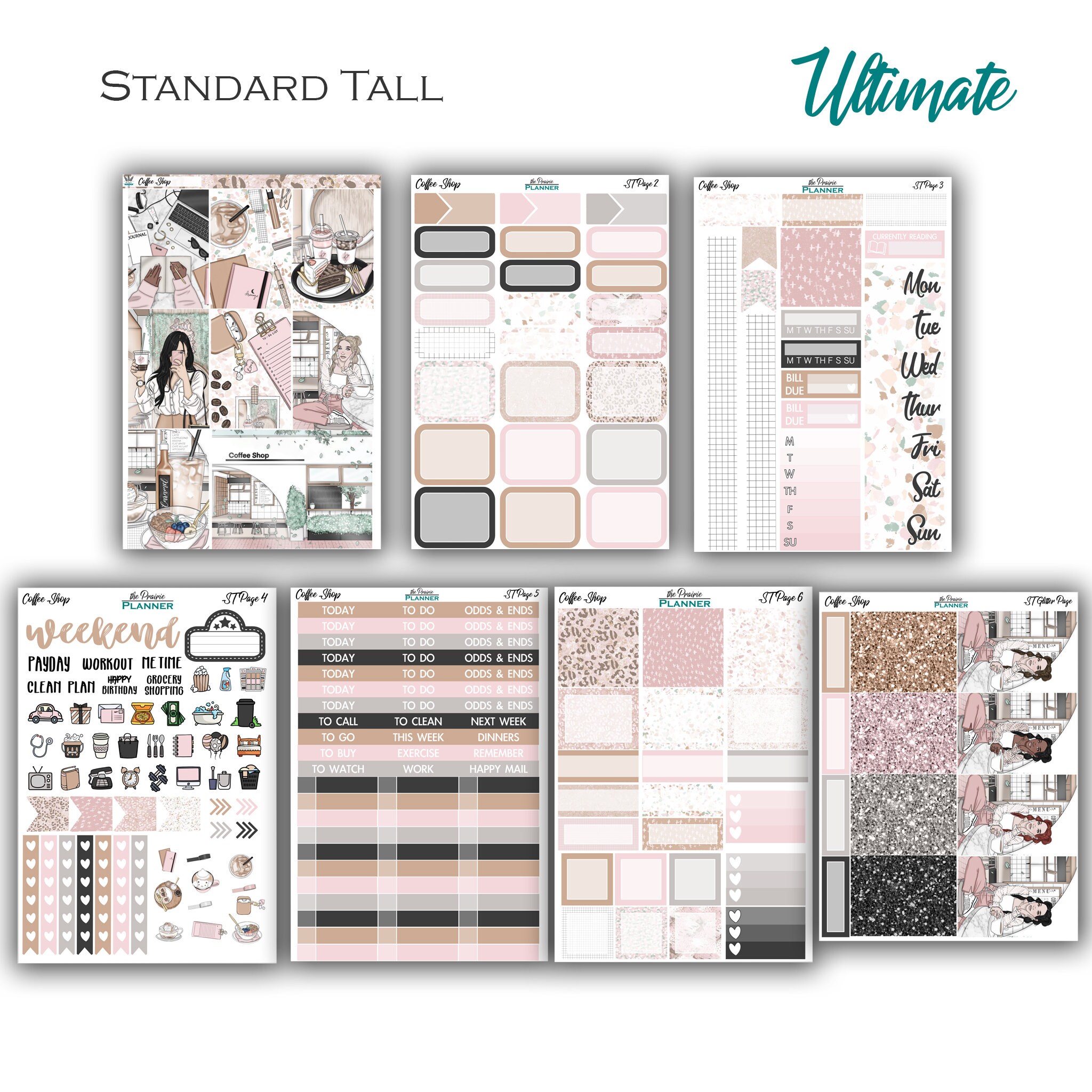 Coffee Shop Personal Planner Kit Coffee Shop Personal Planner Kit