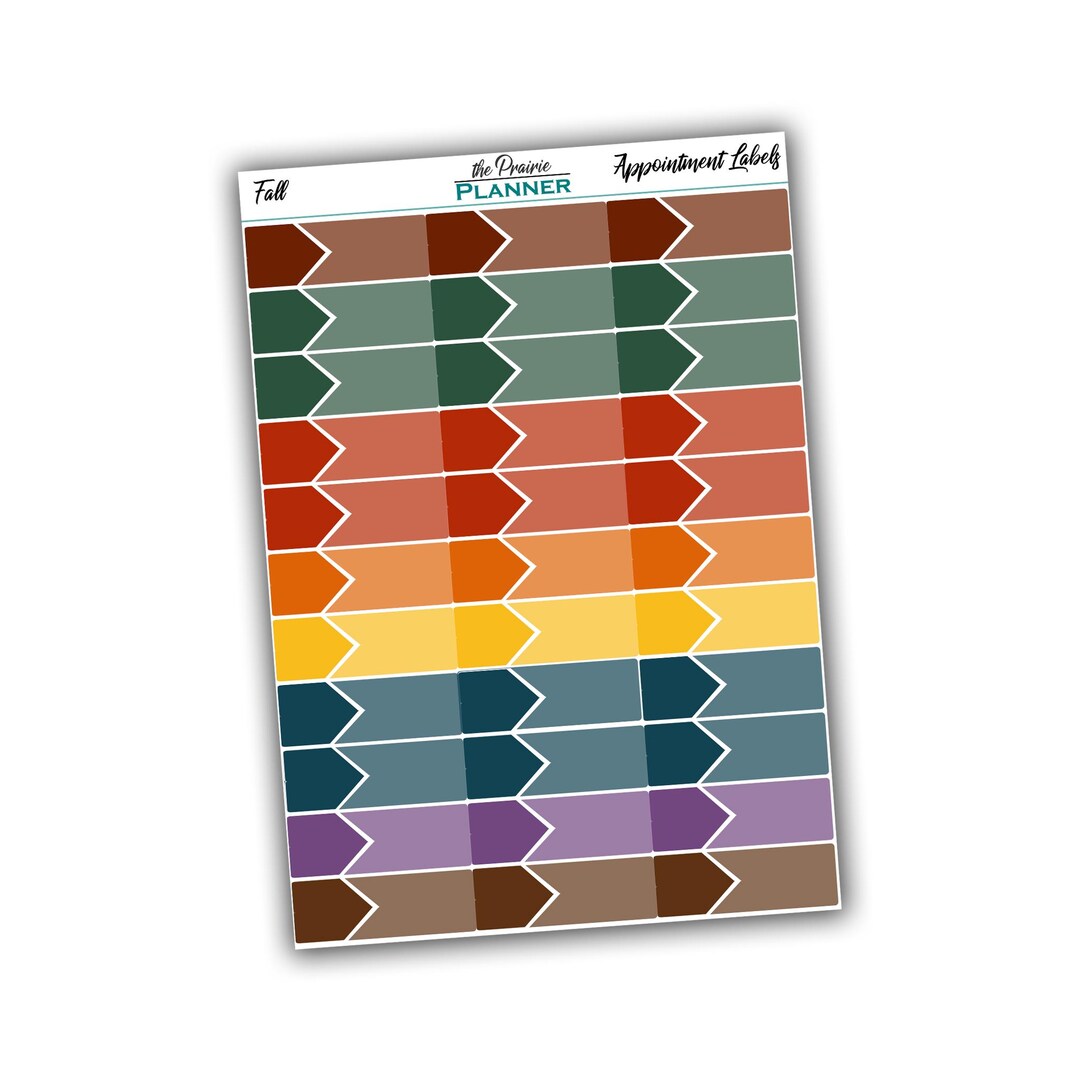 Appointment Labels Fall Multi-colour Planner Stickers - Etsy
