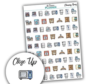 Cleaning Areas - Planner Stickers