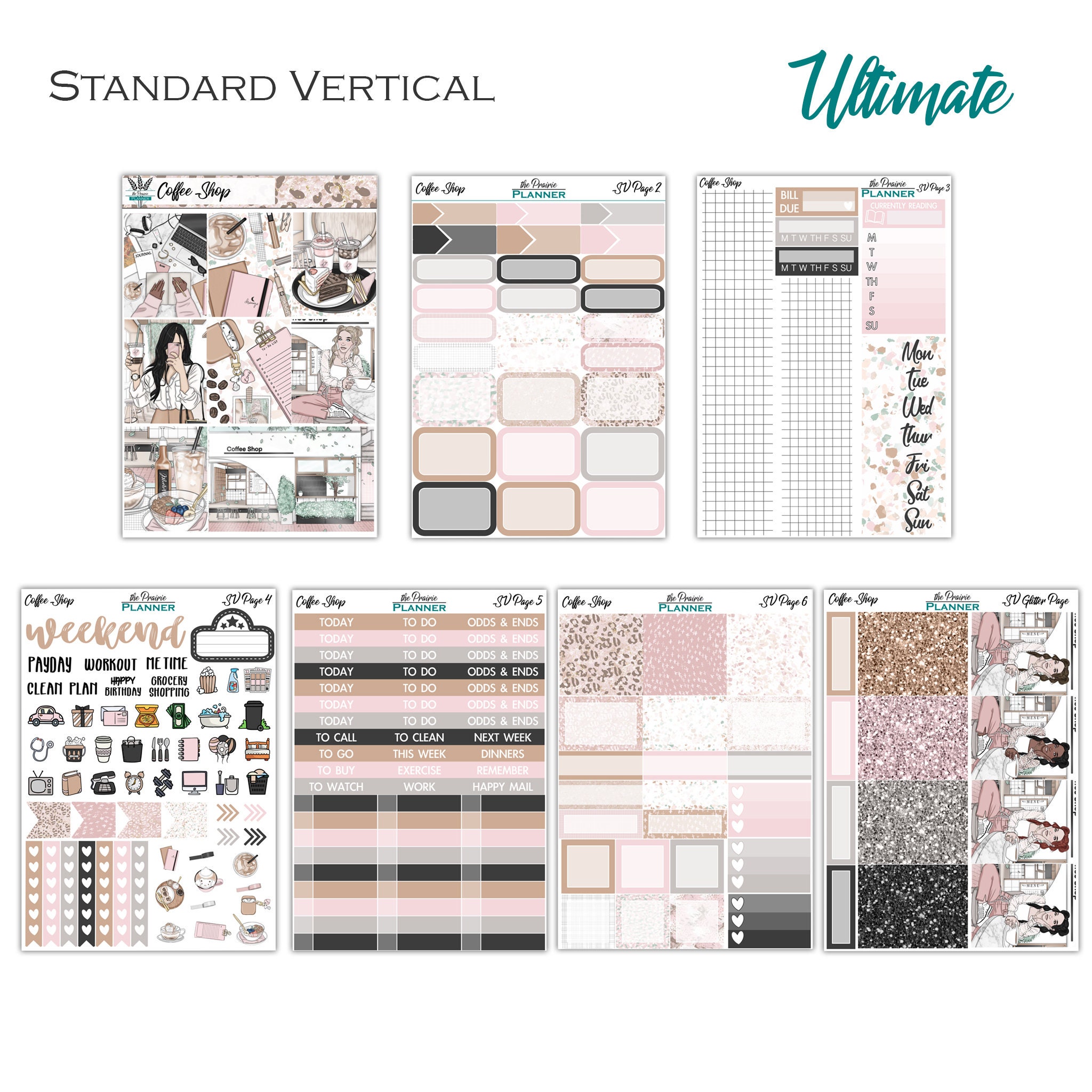 Coffee Shop Personal Planner Kit Coffee Shop Personal Planner Kit