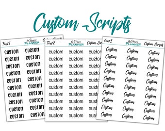 Script Stickers | Etsy