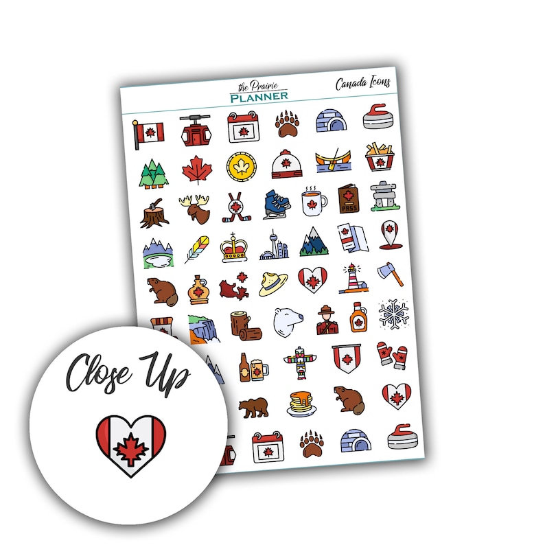 Canada Icons Planner Stickers image 1