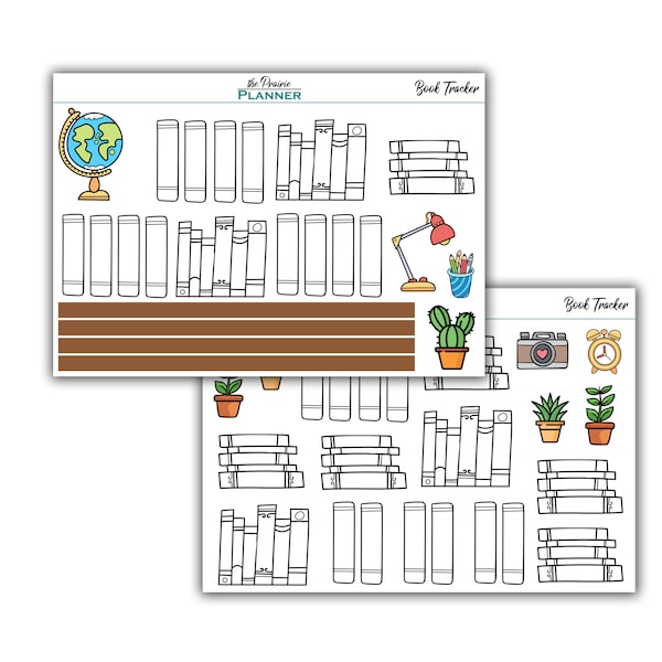 Book Tracker (Build a Bookshelf) - Planner Stickers