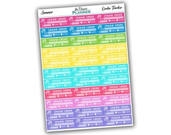 Order Tracker - Summer Multi-Colour - Planner Stickers