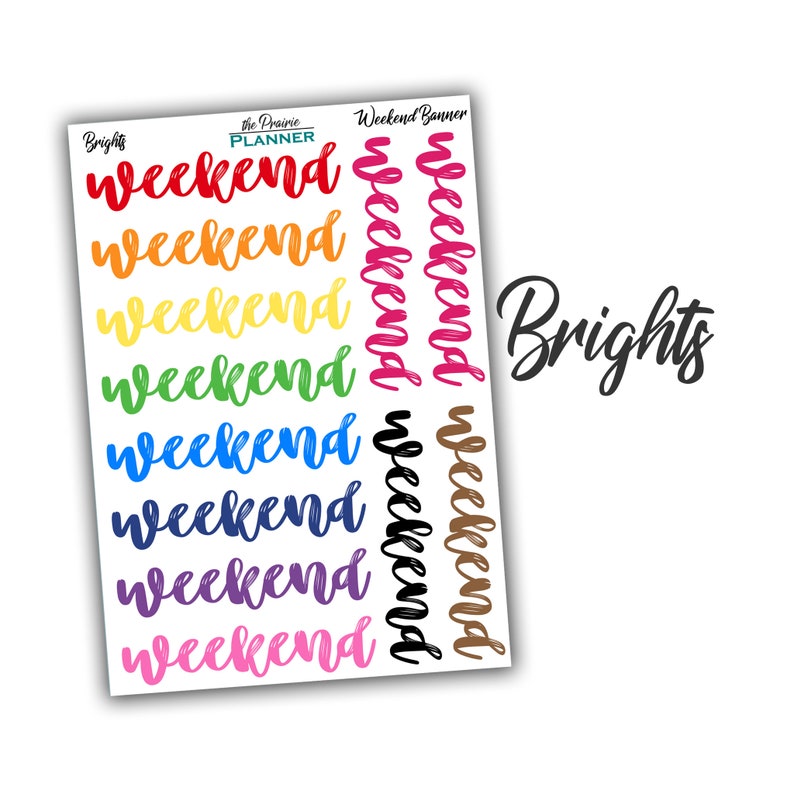 Weekend Off Sticker Weekend Banners - Planner Stickers - Etsy