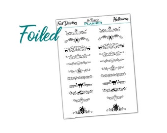 FOIL DIVIDERS - Halloween - Overlay - Planner Stickers