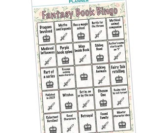 Fantasy Book Bingo - Planner Stickers