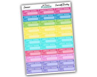 Currently Reading - Summer Multi-Colour - Planner Stickers