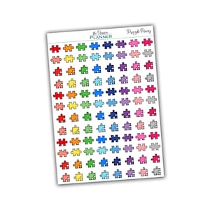 Puzzle Pieces - Planner Stickers