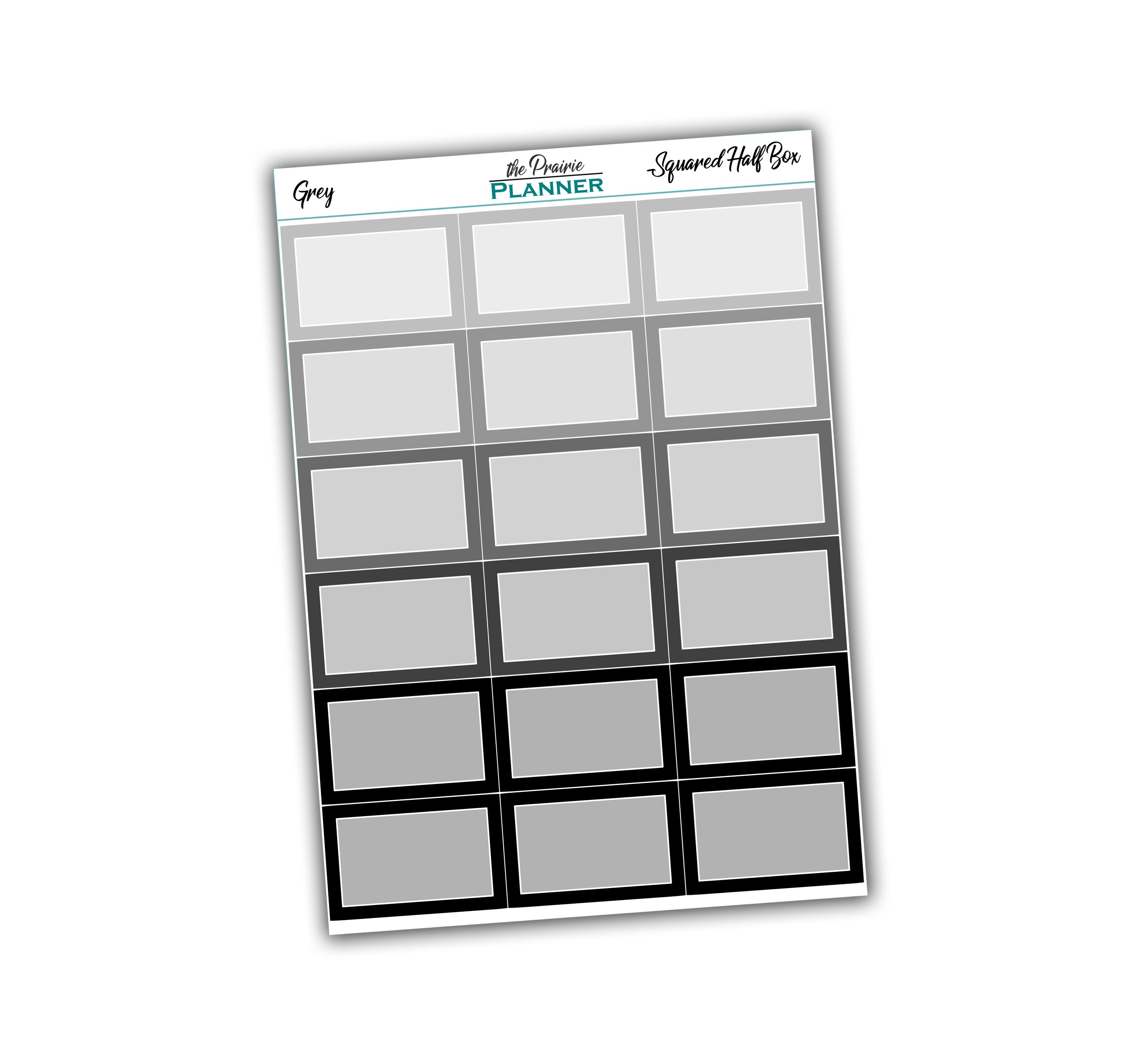 Squared Half Boxes Planner Stickers - Etsy