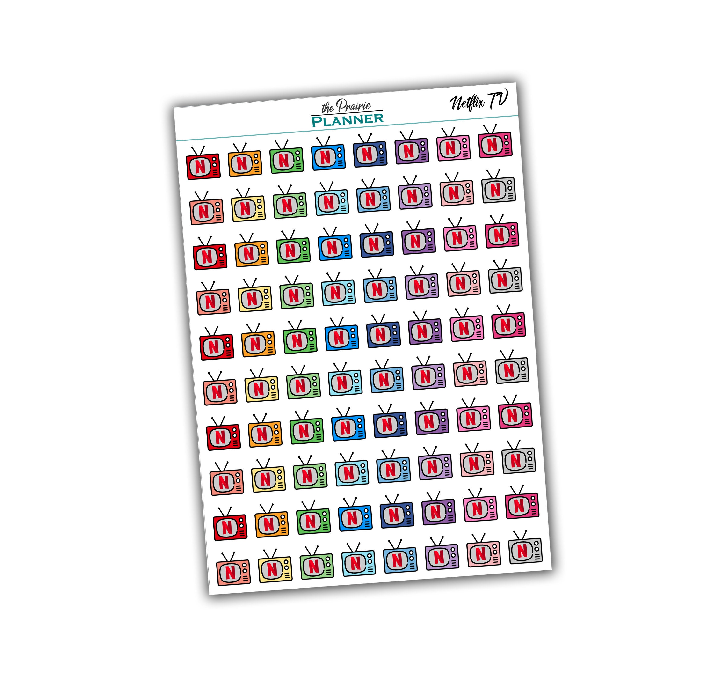 Netflix TVs - Planner Stickers